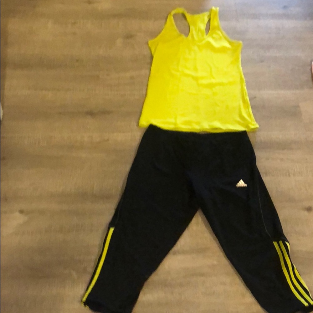 Athletic Capri length pants and Tank top
